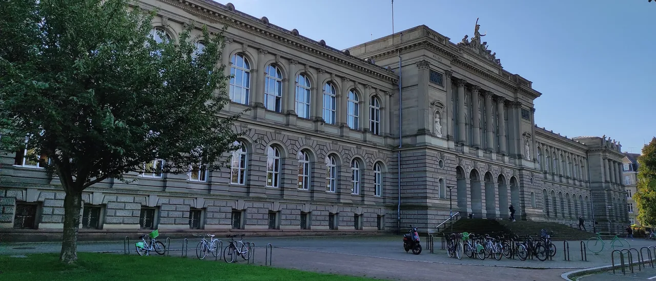 Le Palais universitaire de Strasbourg et sa pelouse